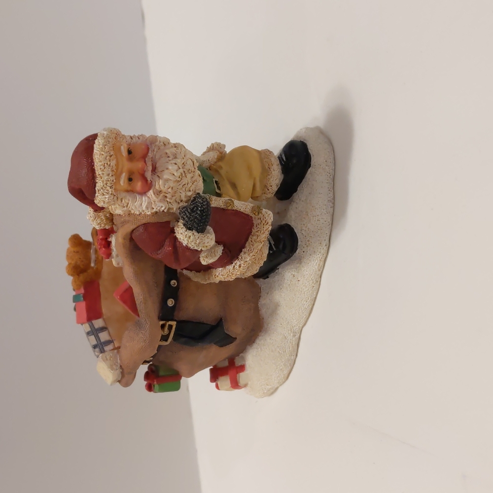 Santa with Bag of Presents Candle Cuddlers Our America Decoration Holiday
